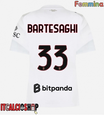 AC Milan Davide Bartesaghi #33 Seconda Maglia Femmina 2026-27 Manica Corta